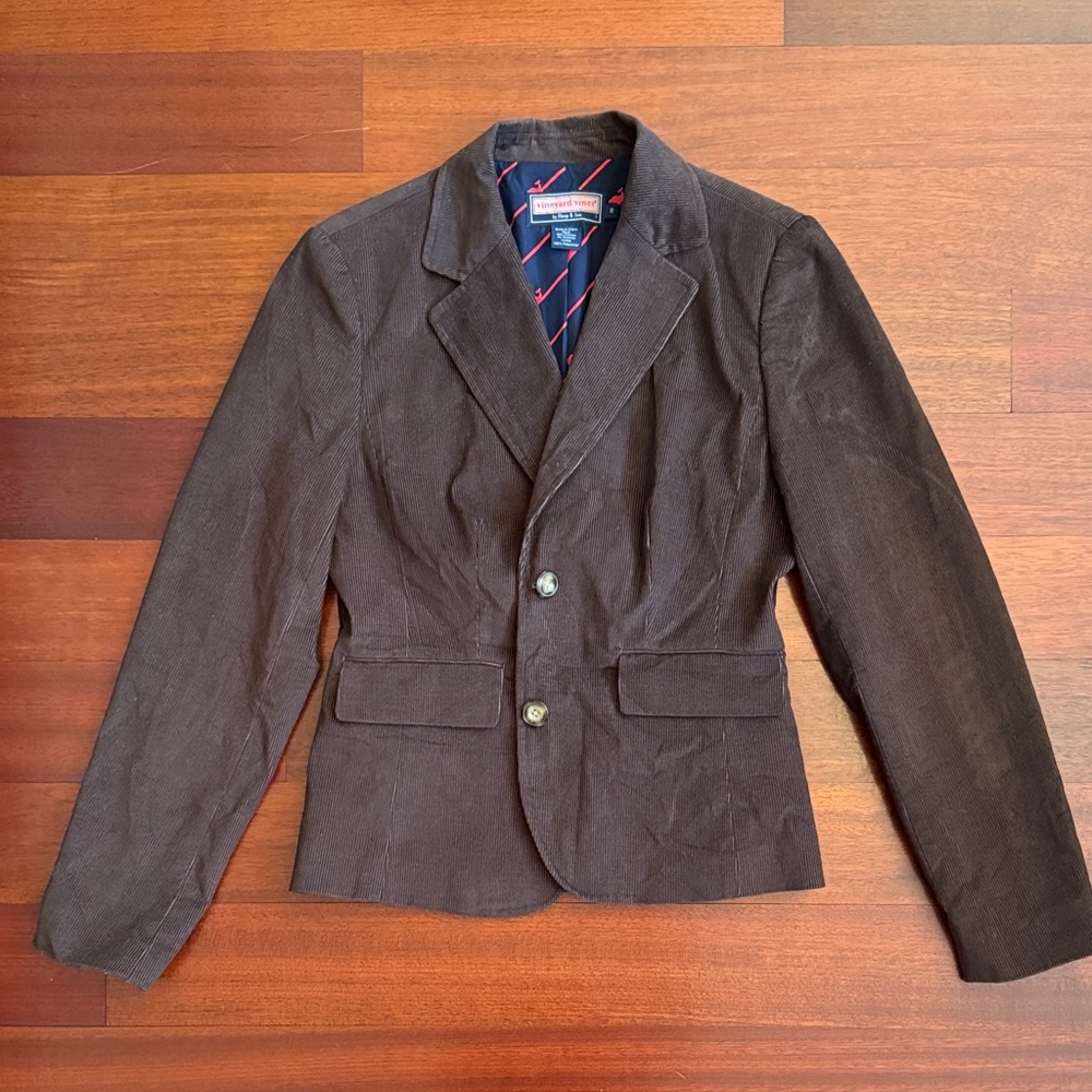 Vineyard Vines Dark Brown Corduroy Blazer
